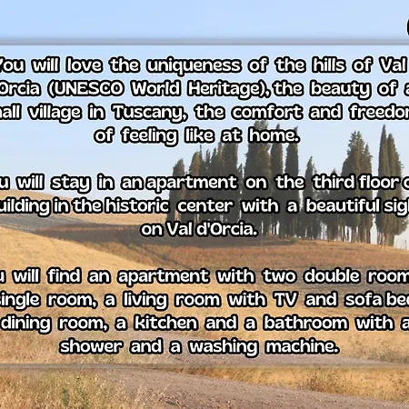 Anima D'orcia - Ampio In Pieno Centro Storico! Apartamento